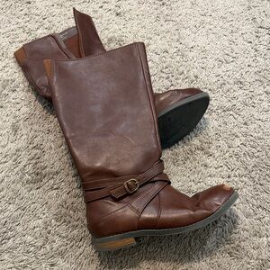 Brown Leather little kids Boots